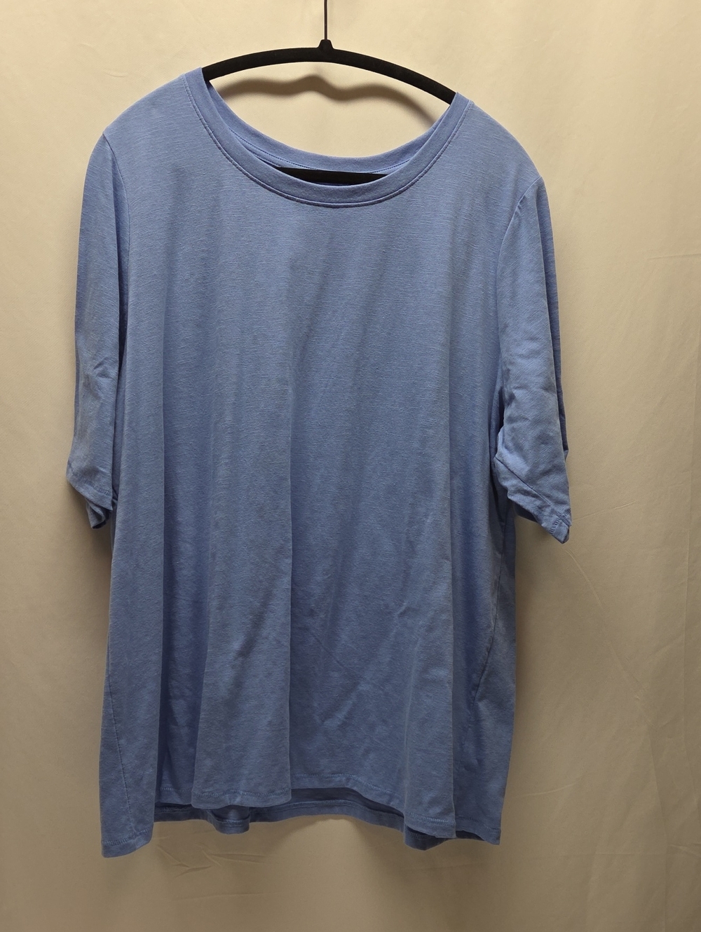 Lane Bryant Light Blue Short Sleeve Crewneck Tee Casual Plus Coastal Resort Wear